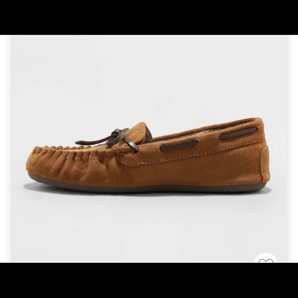 Cat & Jack Lionel Moccasin Slippers Dark Chestnut | Brown | Tan